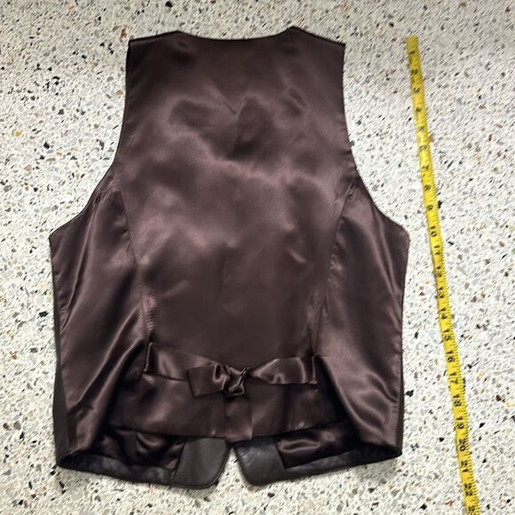 Lillie Rubin Gruppo Americano made in USA brown leather vest small s - Picture 8 of 8